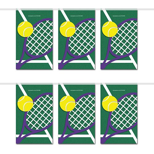 Tennis Flag Interior Bunting - 2.4m