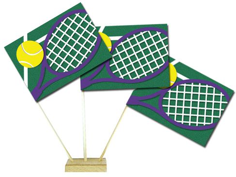 Tennis Table Flags 6" on 10" Pole