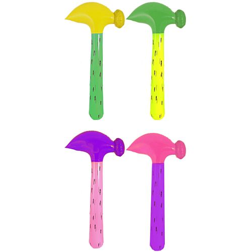 Inflatable Neon Hammer - 86cm - Assorted colours