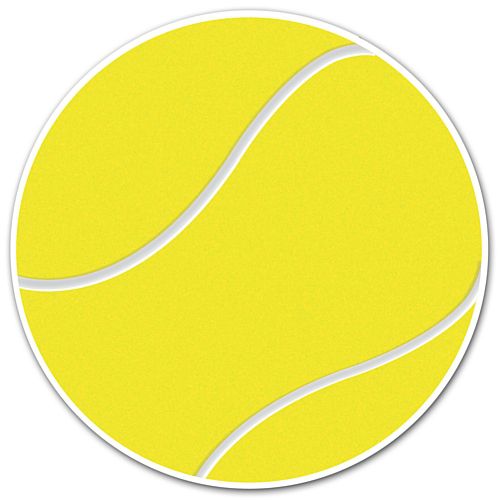 Tennis Ball Vinyl Wall Decoration - 13cm