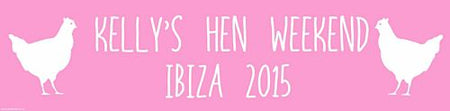Light Pink Hen Party Personalised Banner - 1.2m