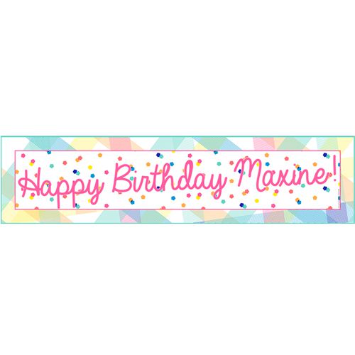 Party Time Personalised Banner - 1.2m