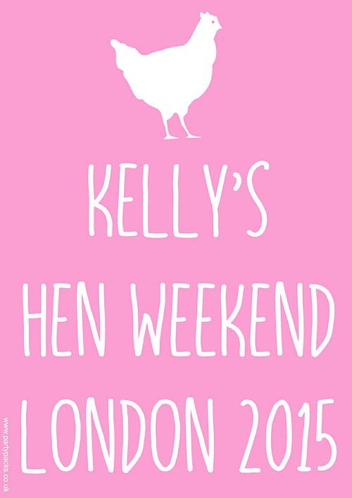 Light Pink Hen Party Personalised Poster- A3