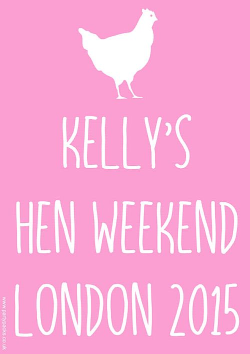 Light Pink Hen Party Personalised Poster- A3