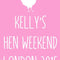 Light Pink Hen Party Personalised Poster- A3