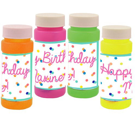Personalised Bubbles - Party Time - Pack of 8