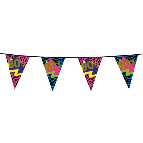 80s Patterned Plastic Bunting - 6m