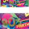 80s Party Fabric Banner - 2.2m