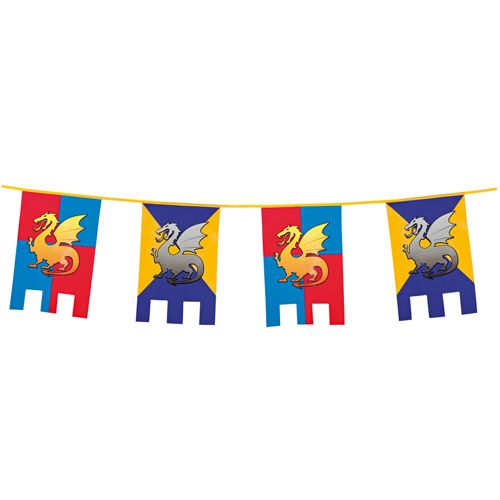 Knights and Dragons Plastic Bunting - 6m