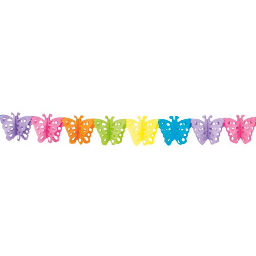 Multicolour Butterfly Paper Garland - 4m