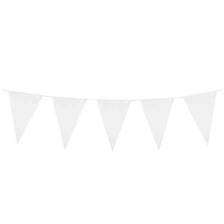 White Giant Outdoor Plastic Bunting - 10m