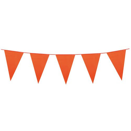 Orange Giant Outdoor Plastic Bunting - 10m