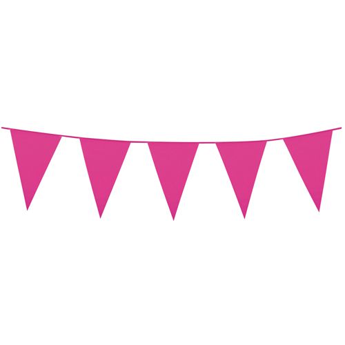 Hot Pink Giant Outdoor Plastic Bunting - 10m