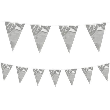 Metallic Silver Bunting - 10m