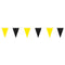 Black and Yellow Polyester Bunting - 54 Flags - 20m