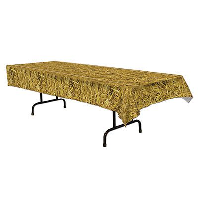 Straw Plastic Tablecloth - 2.74m