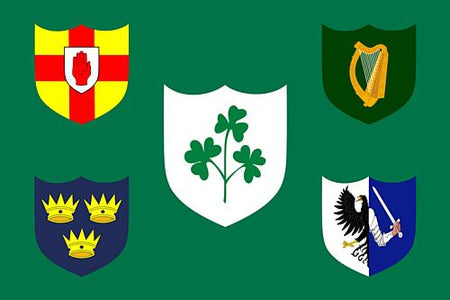 Irish Rugby Football Union Polyester Fabric Flag 5ft x 3ft
