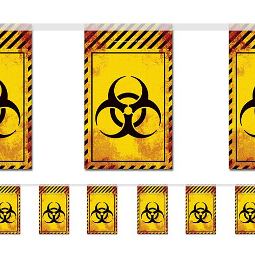 Zombie Biohazard Flag Interior Bunting - 2.4m