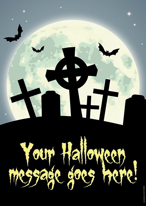 Haunted Graveyard Personalised Poster - A3