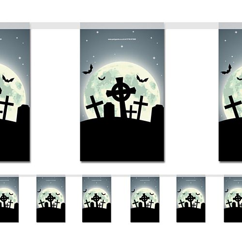 Haunted Graveyard Flag Interior Bunting - 2.4m
