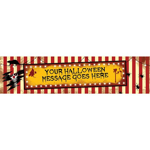Creepy Clowns Personalised Banner - 1.2m