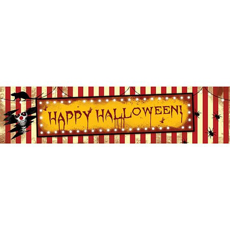 Creepy Clowns Happy Halloween Banner - 1.2m