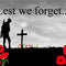 Lest We Forget Remembrance Day Cloth Flag - 5' X 3'