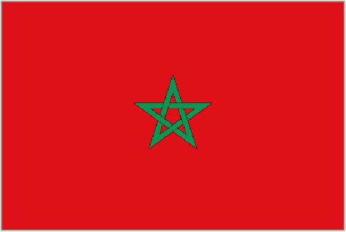 Morocco Polyester Fabric Flag 5ft x 3ft