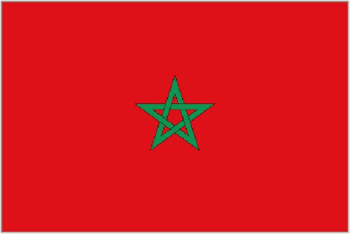 Morocco Polyester Fabric Flag 5ft x 3ft