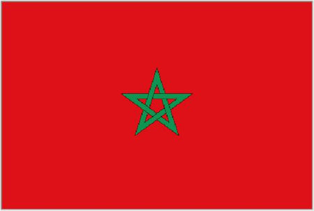 Morocco Polyester Fabric Flag 5ft x 3ft