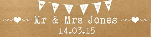 Brown Paper Rustic Personalised Banner - 1.2m – Party Packs