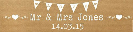 Brown Paper Rustic Personalised Banner - 1.2m