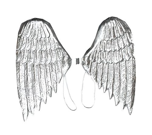 Silver Plastic Angel Wings