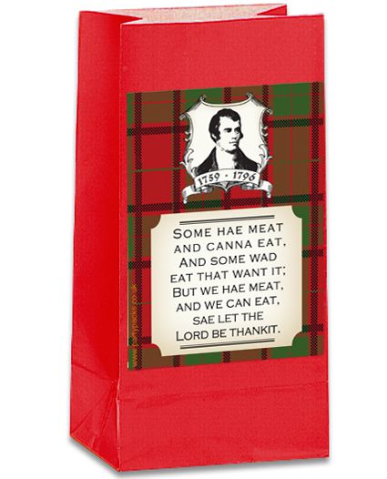 Tartan Robbie Burns Party Bag Kit - Pack of 12