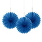 Blue Decorative Tissue Fans - 15.2cm - Pack of 3