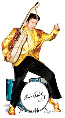 Elvis Presley Gold and Drums Cardboard Cutout - 1.85m