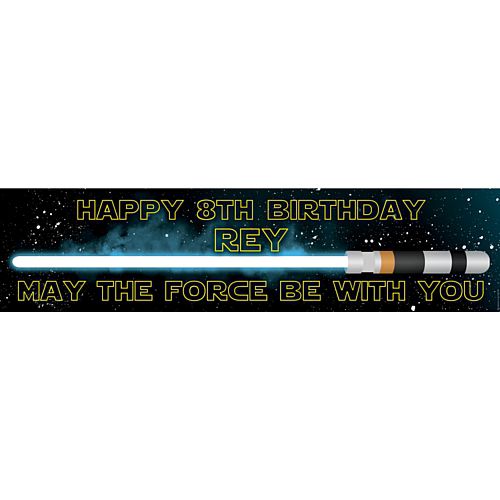 The Force Star Wars Themed Personalised Banner - 1.2m