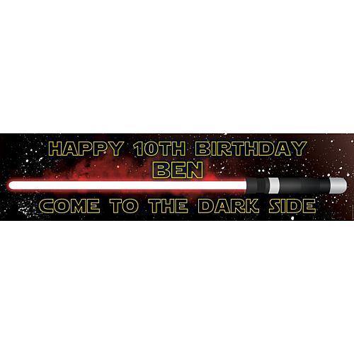 The Dark Side Star Wars Themed Personalised Banner - 1.2m