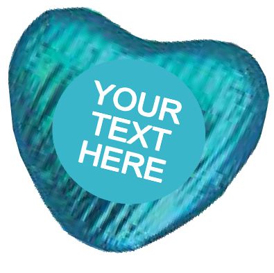 Personalised Heart Chocolates Kit- Turquoise - Pack of 24