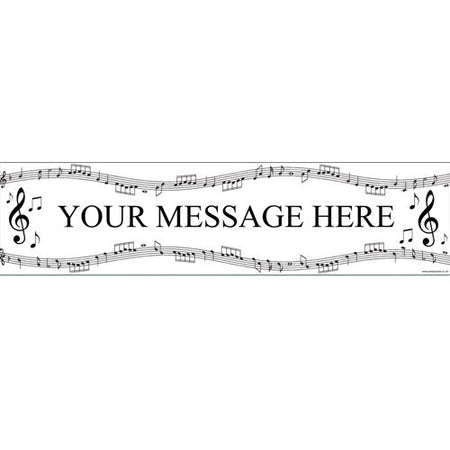 Musical Notes Personalised Banner - 1.2m