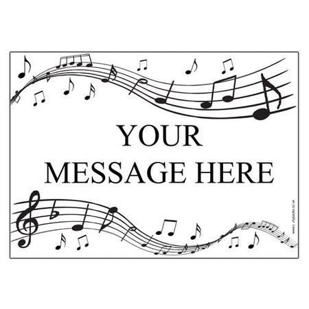 Musical Notes Personalised Poster- A3
