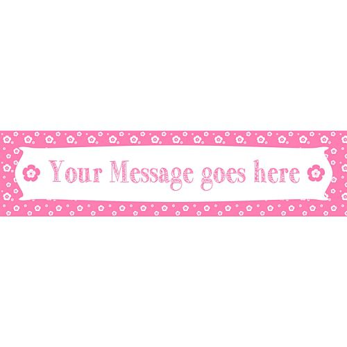 Mother's Day Flowers Personalised Banner - 1.2m