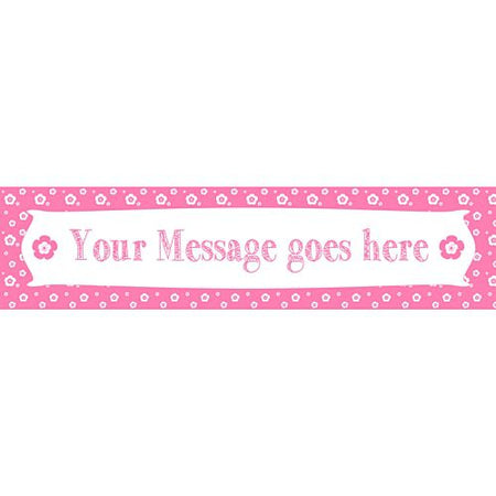 Mother's Day Flowers Personalised Banner - 1.2m