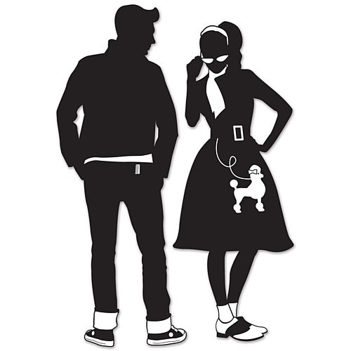50's Silhouette Cutouts - 92.7cm - Pack of 2
