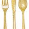 Gold Glitter Cutlery - Pack of 24