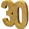 Gold Glitter Number 30 Table Decoration - 20cm
