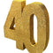 Gold Glitter Number 40 Table Decoration - 20cm
