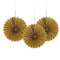 Gold Mini Decorative Fans - 6