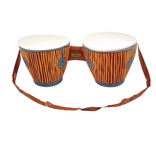 Inflatable Bongo Drums with Strap - 62cm