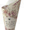Personalised Vintage Rose Confetti Cones With Stickers- Pack of 15
